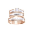 thumbnail image 1 of AFFY White Natural Diamond Engagement & Wedding Band Ring Set In 14k Rose Gold Over Sterling Silver (0.5 Cttw), 1 of 1