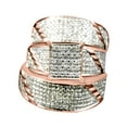 thumbnail image 1 of AFFY White Natural Diamond Engagement & Wedding Trio Bridal Ring Set In 10k Rose Gold (1.24 Cttw), 1 of 1