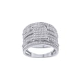 thumbnail image 1 of AFFY White Natural Diamond Engagement & Wedding Trio Bridal Ring Set In 10k White Gold (0.75 Cttw), 1 of 1