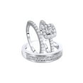 thumbnail image 1 of AFFY White Natural Diamond Engagement & Wedding Trio Bridal Ring Set In 10k White Gold (1.2 Cttw), 1 of 1