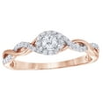 thumbnail image 1 of AFFY White Natural Diamond Entwined Promise Ring in 10K Rose Gold, 1 of 1