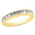 thumbnail image 1 of AFFY White Natural Diamond Eternity Anniversary Ring In 10k Yellow Gold (0.5 Cttw), 1 of 1