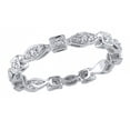 thumbnail image 1 of AFFY White Natural Diamond Eternity Wedding Band Ring In 10k White Gold (0.2 Cttw), 1 of 1