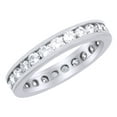 thumbnail image 1 of AFFY White Natural Diamond Eternity band Ring in 14k White Gold (1.33 Cttw) Ring Size : 14, 1 of 1