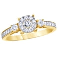 thumbnail image 1 of AFFY White Natural Diamond Fancy Engagement Ring in 14K Yellow Gold (0.62 cttw), 1 of 1