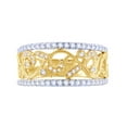 thumbnail image 1 of AFFY White Natural Diamond Fashion Band Ring In 10k Yellow Gold (0.5 Cttw), 1 of 1