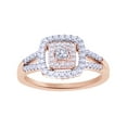 thumbnail image 1 of AFFY White Natural Diamond Fashion Ring In 10k Rose Gold (0.33 Cttw), 1 of 1