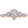 thumbnail image 1 of AFFY White Natural Diamond Fashion Ring In 10k Rose Gold (0.63 Cttw), 1 of 1