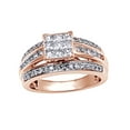 thumbnail image 1 of AFFY White Natural Diamond Fashion Ring In 10k Rose Gold (1 Cttw), 1 of 1