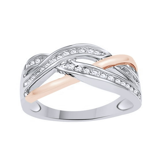 AFFY White Natural Diamond Fashion Ring In 10k White Gold (0.25 Cttw)