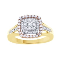 AFFY White Natural Diamond Fashion Ring In 10k Yellow Gold (0.375 Cttw)