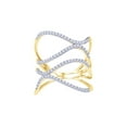 thumbnail image 1 of AFFY White Natural Diamond Fashion Ring In 10k Yellow Gold (0.375 Cttw), 1 of 1