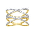thumbnail image 1 of AFFY White Natural Diamond Fashion Ring In 10k Yellow Gold (0.375 Cttw), 1 of 1