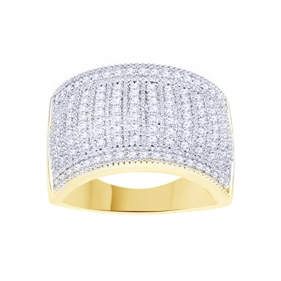 AFFY White Natural Diamond Fashion Ring In 10k Yellow Gold (1 Cttw)