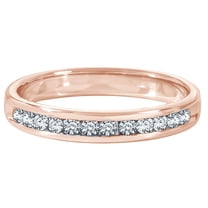 AFFY White Natural Diamond Fashion Ring In 14k Rose Gold (0.125 Cttw)