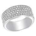 thumbnail image 1 of AFFY White Natural Diamond Five Row Fashion Engagement Ring in 10K White Gold (1 cttw), 1 of 1