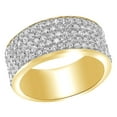 thumbnail image 1 of AFFY White Natural Diamond Five Row Fashion Engagement Ring in 10K Yellow Gold (1 cttw), 1 of 1