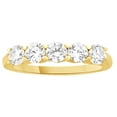 thumbnail image 1 of AFFY White Natural Diamond Five Stone Anniversary Ring In 14k Yellow Gold (0.5 Cttw), 1 of 1