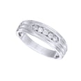 thumbnail image 1 of AFFY White Natural Diamond Five-Stone Band Ring In 10k White Gold (0.25 Cttw), 1 of 1