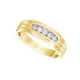 thumbnail image 1 of AFFY White Natural Diamond Five-Stone Band Ring In 10k Yellow Gold (0.25 Cttw), 1 of 1