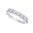 thumbnail image 1 of AFFY White Natural Diamond Five-Stone Wedding Band Ring In 10k White Gold (0.5 Cttw), 1 of 1