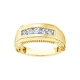 thumbnail image 1 of AFFY White Natural Diamond Five-Stone Wedding Band Ring In 10k Yellow Gold (0.5 Cttw), 1 of 1