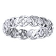 thumbnail image 1 of AFFY White Natural Diamond Floral Design Eternity Band Ring In 14K White Gold (0.33 Cttw), 1 of 1