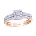 thumbnail image 1 of AFFY White Natural Diamond Frame Bridal Ring Set In Solid Gold (0.33 Cttw), 1 of 1