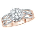 thumbnail image 1 of AFFY White Natural Diamond Frame Cluster Promise Ring in 10k Rose Gold, 1 of 1