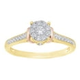 thumbnail image 1 of AFFY White Natural Diamond Frame Collar Ring in 10k Two-Tone Solid Gold (0.33 Cttw), 1 of 1