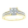 thumbnail image 1 of AFFY White Natural Diamond Frame Double Shank Ring In Solid Gold (0.5 Cttw), 1 of 1