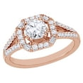 thumbnail image 1 of AFFY White Natural Diamond Frame Engagement Ring in 10k Rose Gold, 1 of 1