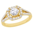thumbnail image 1 of AFFY White Natural Diamond Frame Engagement Ring in 10k Yellow Gold, 1 of 1
