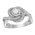 thumbnail image 1 of AFFY White Natural Diamond Frame Knot Engagement Ring in 14K White Gold (0.62 cttw), 1 of 1