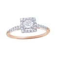 thumbnail image 1 of AFFY White Natural Diamond Frame Ring In Solid Gold (0.5 Cttw), 1 of 1