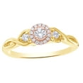 thumbnail image 1 of AFFY White Natural Diamond Frame Ring in 10k Two-Tone Yellow Gold, 1 of 1