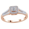 thumbnail image 1 of AFFY White Natural Diamond Frame Split Shank Promise Ring in 10k Rose Gold, 1 of 1