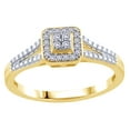 thumbnail image 1 of AFFY White Natural Diamond Frame Split Shank Promise Ring in 10k Yellow Gold, 1 of 1