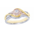 thumbnail image 1 of AFFY White Natural Diamond Frame Swirl Bridal Ring Set In Solid Gold (0.25 Cttw), 1 of 1