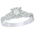 thumbnail image 1 of AFFY White Natural Diamond Frame Twist Shank Engagement Ring in 10k White Gold, 1 of 1