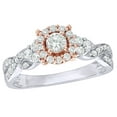thumbnail image 1 of AFFY White Natural Diamond Frame Twist Shank Engagement Ring in Two Tone 10k White Gold, 1 of 1