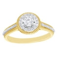 thumbnail image 1 of AFFY White Natural Diamond Frame Vintage-Style Engagement Ring in 14k Yellow Gold (0.37 Cttw), 1 of 1