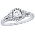 thumbnail image 1 of AFFY White Natural Diamond Framed Engagement Ring in 14K White Gold (0.62 cttw), 1 of 1
