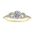 thumbnail image 1 of AFFY White Natural Diamond Framed Promise Ring In Solid Gold (0.37 Cttw), 1 of 1