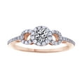 thumbnail image 1 of AFFY White Natural Diamond Framed Promise Ring In Solid Gold (0.37 Cttw), 1 of 1