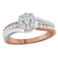 thumbnail image 1 of AFFY White Natural Diamond Framepass Engagement Ring in Two-Tone 10k Rose Gold (0.37 Cttw), 1 of 1