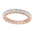thumbnail image 1 of AFFY White Natural Diamond Full Eternity Engagement Band Ring In 14K Solid Rose Gold (1.75 Ct), Ring Size-9 By, 1 of 1