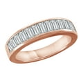 thumbnail image 1 of AFFY White Natural Diamond Half Eternity Ring In 14k Rose Gold (0.45 Cttw), 1 of 1