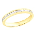 thumbnail image 1 of AFFY White Natural Diamond Half Eternity Ring In 14k Yellow Gold (0.25 Cttw), 1 of 1