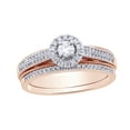 thumbnail image 1 of AFFY White Natural Diamond Halo Bridal Ring Set In Solid Gold (0.5 Cttw), 1 of 1